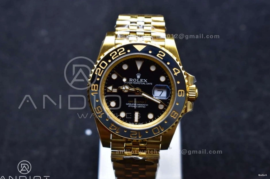 126718 GRNR Gold Factory YG CHS on 1:1 Black II GMT VR3285 Bracelet Edition Gain Best Dial Weight Master Jubilee 0507